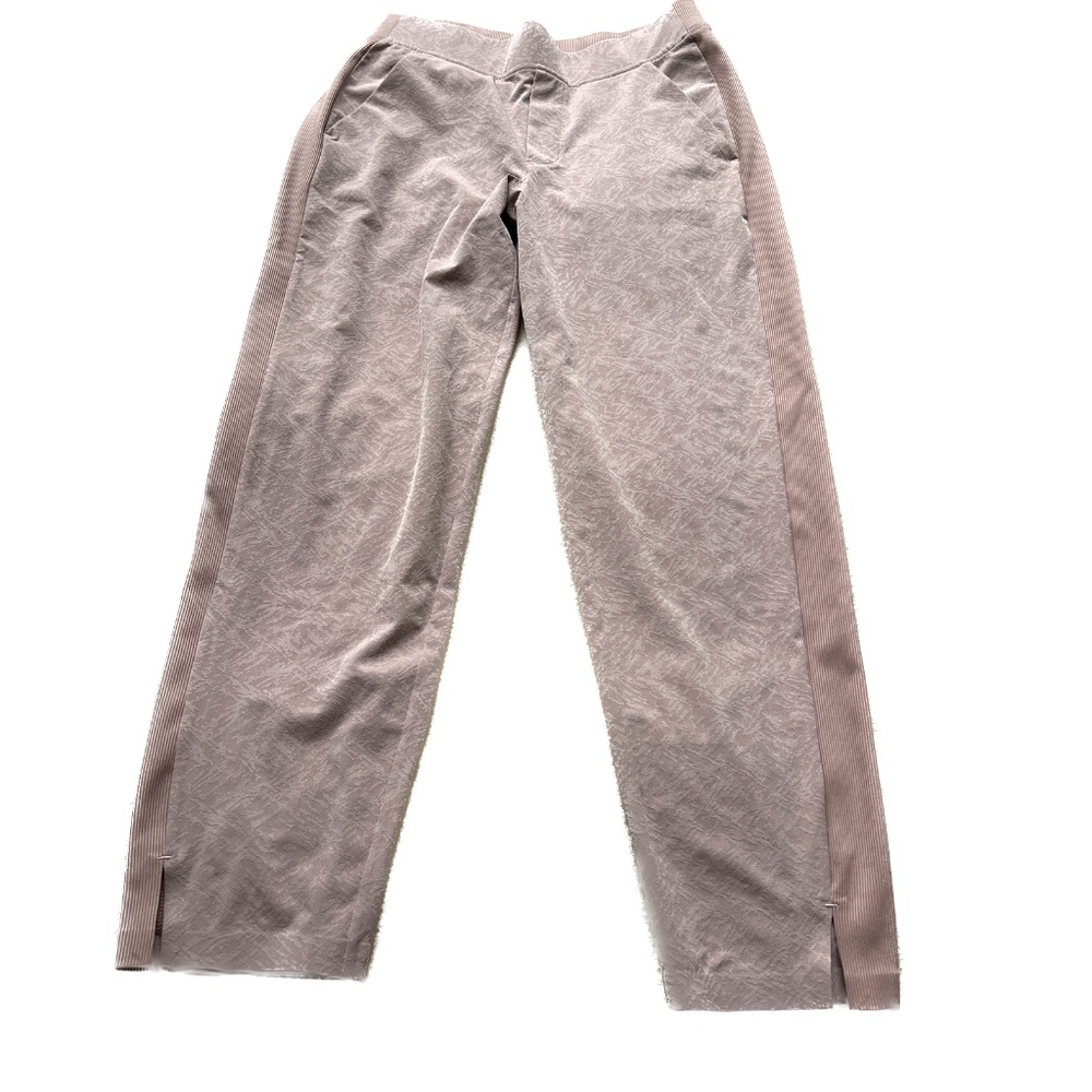 Athleta Brooklyn Textured Ankle Stretch Pants Dusty Rose Pink 982287-01 Size 4